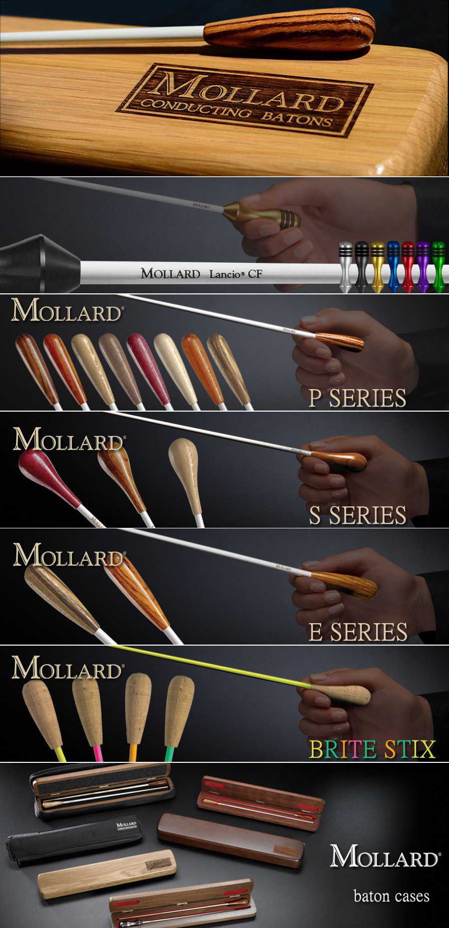 Mollard Conducting Batons and Cases